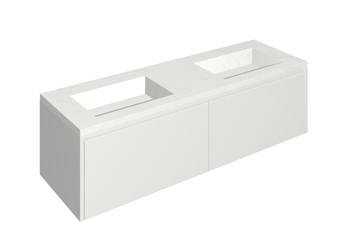 Fly Air Washbasin Duo 150 White